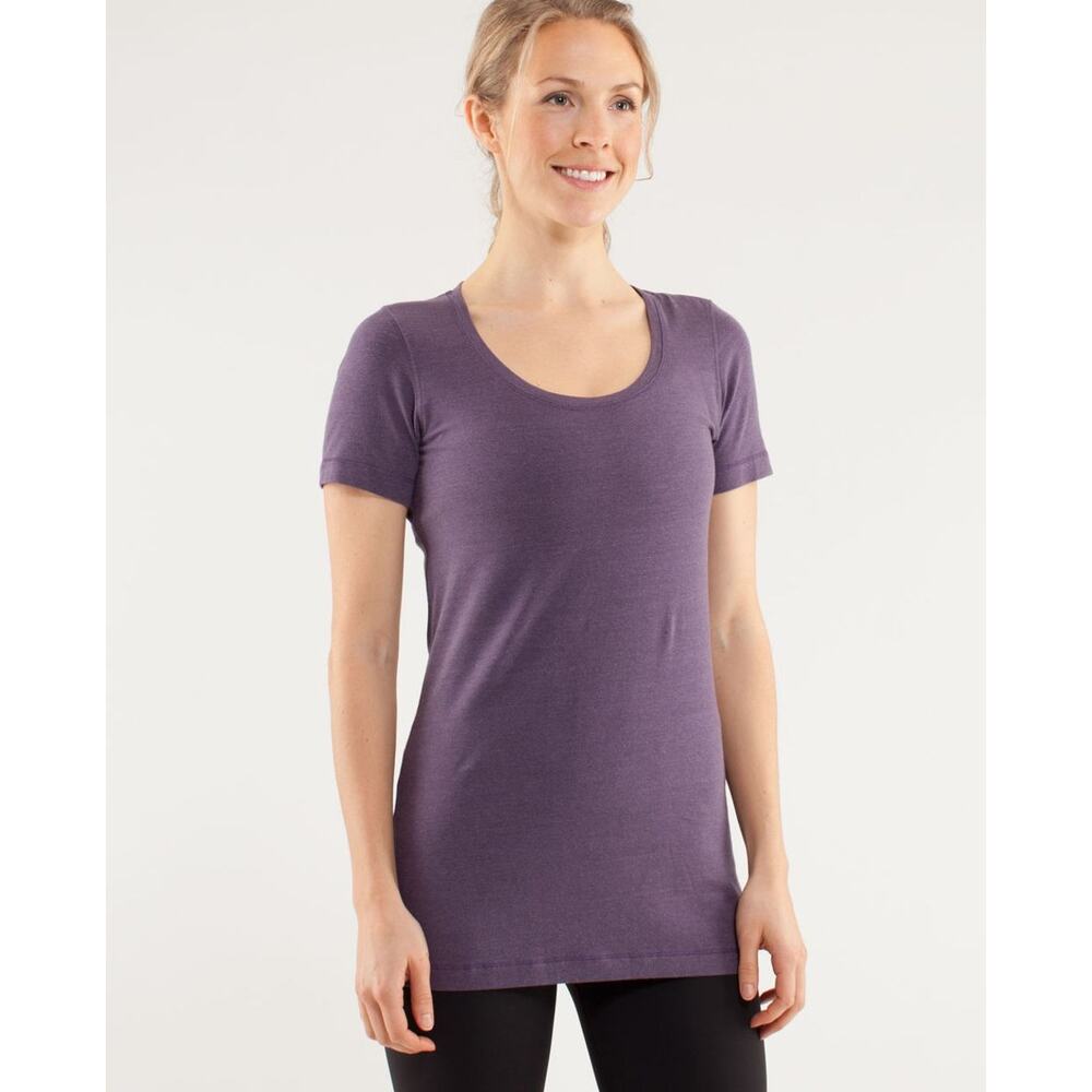 Lululemon Every Yogi Tee Womens Purple Scoop Neck Short Sleeve Top